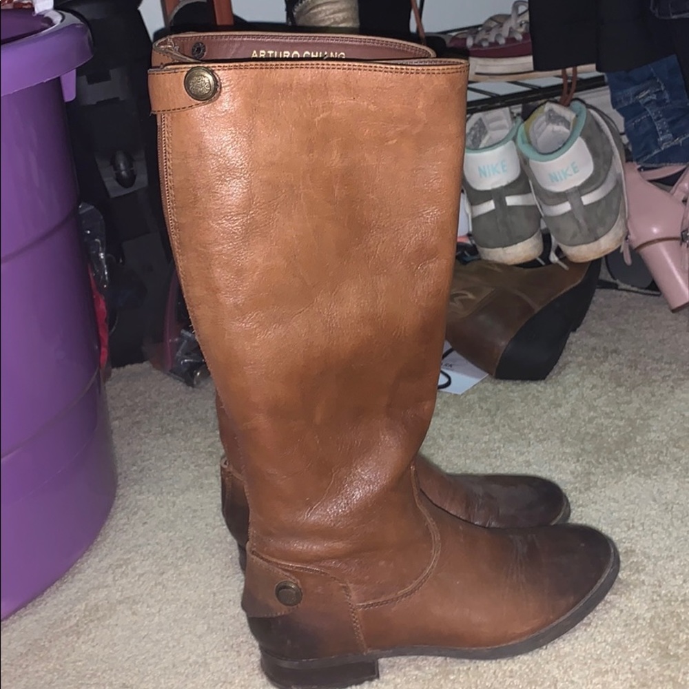 Arturo Chiang Brown Knee High Boots